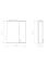 Дзеркало для ванної кімнати ЧОРНО-БІЛА РОМАШКА 60 праве з підсвіткою ПіК