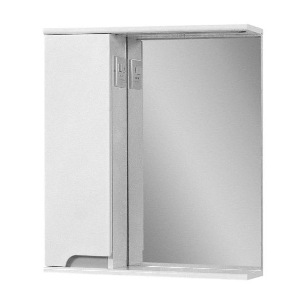 Дзеркало для ванної кімнати СІМПЛ 60 металік ліве ПіК