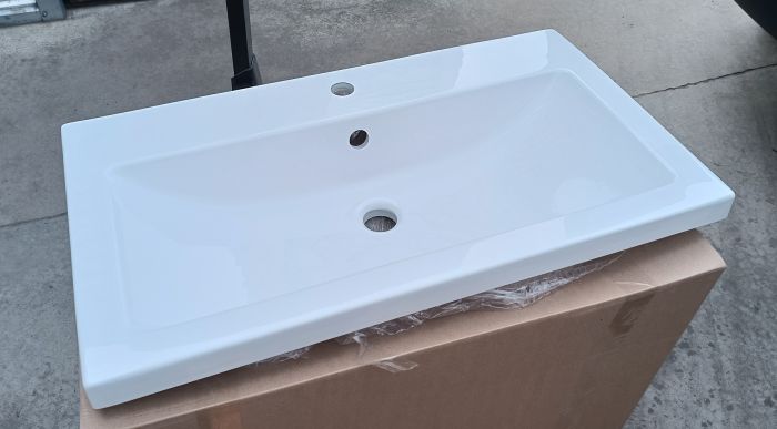 Тумба для ванної кімнати СІМПЛ 80 венге з умивальником Cers 80 (Adamant)
